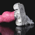 Squirting Realistic Dildo Smaller Size 6.9Inch Ejaculation G Spot Dog Dildo Silicone Animal Dildo Wolf Canine Anal Sex Toys With Suction Base - Red Grey
