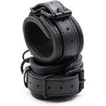 Padded Faux Leather Sex Cuffs, Bdsm Kits Bondage Restraints Toys Bondage Handcuffs Ankle Cuffs For Sex Games (Handcuffs, Black-3)