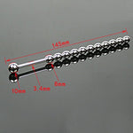 Stainless 8Mm Beaded Urethral Sounds Plug Stretcher, Not For Beginner
