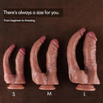 7.46" Dual-Density Silicone Realistic Dildo with Kliclok System for Hands-Free Play - Beginner Series