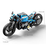 Techno-Mechanical Motorcycle Building Blocks Set, Stem Education Learning Toys, Creative Diy Racing Blocks, Collectible Models, Surprise Gift For Children 8-14 Years Old 469 Pcs