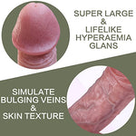 Real Dildo, 8.18 Inch Flexible Realistic Dildo, Lifelike Huge Penis, Adult Sex Toys for Women, Suction Cup Dildos Hands-Free Play, Stimulation G-spot and Anal Play(Small & Ferocious Dog)