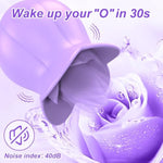 Clitoral Licking Tongue Rose Sex Toy Vibrator Stimulator For Women, Vibrating Rose Adult Women Couples Sex Toys With 10 Modes, Female Mini Clitoris Nipple Vibrator For Woman Her Pleasure (Purple Rose)
