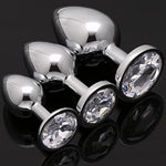 3 Pcs Luxury Jewelry Design Fetish Anal Butt Plug (White)