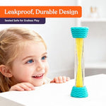 Liquid Motion Bubbler Toy Cool Tubes 6-Pack Colorful Hourglass Timer With Droplet Movement, Bedroom, Sensory Play, Cool Home Or School, With Silicone Covers