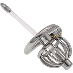 Sex Toys Chastity Cage Chastity Lock Stainless Steel With Removable Urethral Tube Male Metal Beginner Device Penis Ring Prevent Erection Couple(50Mm)