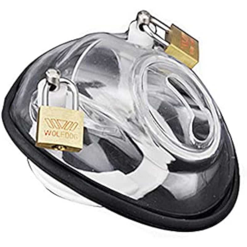 Penis Cage Sex Toy Chastity Girdle Men With Three Lock And 3 Sizes Ring Transparent Bondage Extreme Male Gents Key