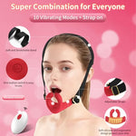 Headband Penis Ring Vibrator Sex Toys Adjustable Strap-On Rose Vibrating Silicone Cock Ring Oral Sex Toys with 10 Vibrations for Couples Mens Male Women Remote Control Adult Gay Games