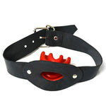 100% Sm Latex Gag Open Mouth Gag With Adjustable Strap Pair Bdsm Adult Slave Role Play Sex Toy (Red)