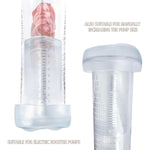Clear Extended Men'S Penis Pump Sleeve Dildo Sleeve Realistic Vaginal Sleeve Male Enhancement Replacement Sealing Cap Extended Pump Cover Thickened Pocket Pocket Cat
