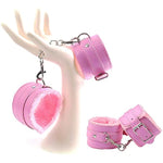 Handcuffs Handcuffs Sex Bed Handcuffs Erotic Bed Bondage Cuffs Handcuffs With Pink Plush Handcuffs Tie Sex Toys For Couples Comfortable Leather Cuffs
