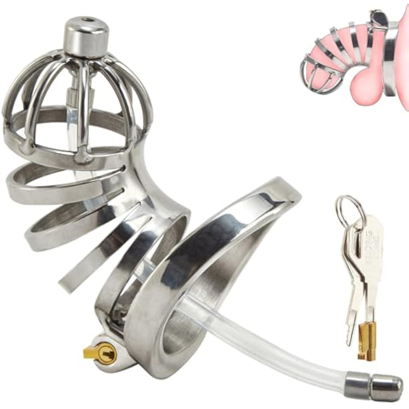 Male Chastity Cage Sex Toys Cock Cage, Metal Chastity Devices With 1.97 Inch Size Ring And Invisible Lock For Men Penis Exercise And Abstinence, Sex Toys For Men