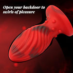 Super Big Anal Plug Liquid Silicone Butt Plug with Suction Cup Base for Advanced Player, Swirl Anal Toy Waterproof Butt Plug Kit Adult Sex Toy for Unisex Backdoor Handsfree Fun (Extra Large)