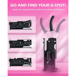 Automatic Sex Machine, Adjustable Masturbation Thrusting Machine With Realistic Dildo, Hands-Free Thrusting Dildo Machine With Quick Air, 3Xlr Connector, Love Machine For Men Women Couples Black