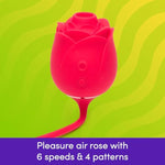 Petal Power Dual Stimulation Pleasure Air Rose Toy & Thrusting Egg Vibrator And Fresh Sex Toy & Body Wipes - Couples Sex Toys Bundle