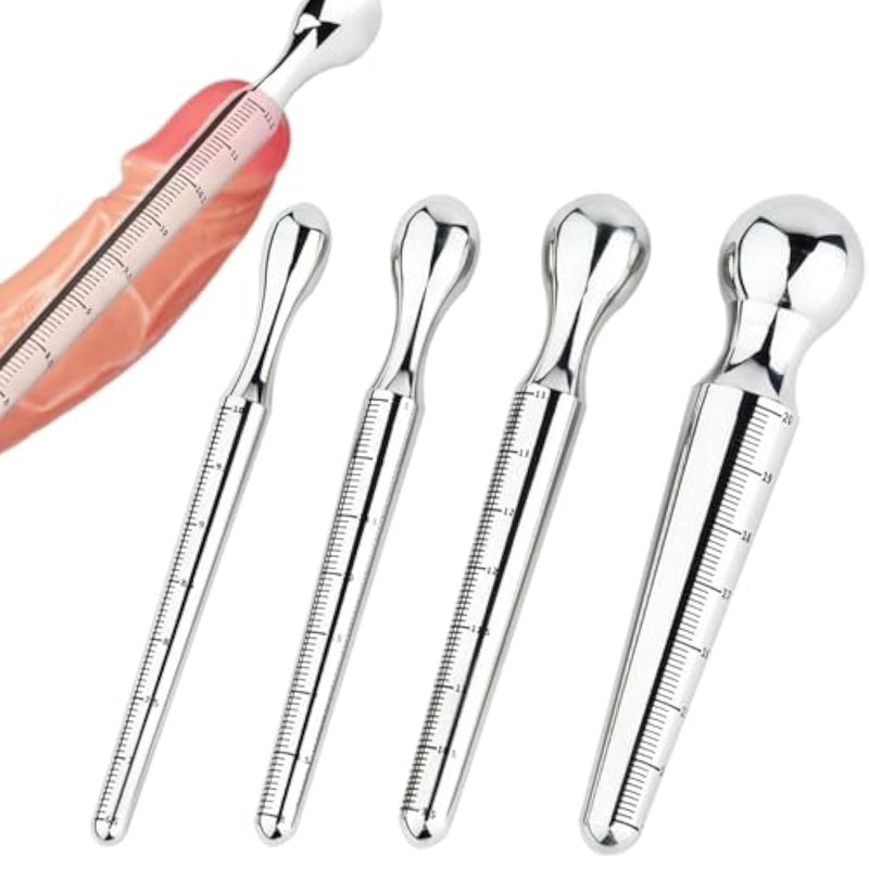 12.5Cm Stainless Steel Urethral Dilator Plugs With Diameter Graduation, Male Prostate Stimulator Masturbation Horse Eye Rod Penis Plug Urethra Catheter Adult Sex Toys For Advanced Men Gay (Set)