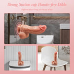 Dildo Vibrator Sex Toys - Realistic Penis G-Spot Vagina Silicone Dildo Stimulator With 7 Modes And Suction Cup, Oral Sex Silicone Dildo Remote Control Adult Toy For Female Couples, 8.6 Inch