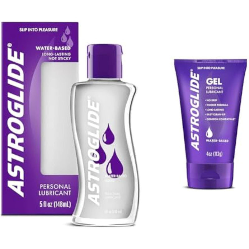 Astroglide Water Based Lube (5oz and 4oz) Personal Lubricants for Men, Women and Couples