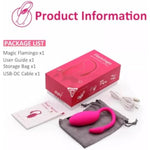 GRZR Vibrator for Women Bluetooth Control Flamingo, Pink