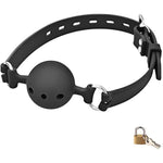 Ball Gag Silicone Breathable Mouth Gag With Lock (1.73")