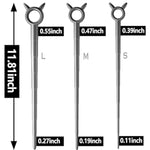 Urethral Sounds Set - 3 Pcs Silicone Penis Plug 11.81 Inch Cone Shaped Urethral Dilator With Safe Ring - Masturbation Rod For Men