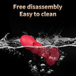 Multi-Section Adjustable Ball Gag Exercise Rose Shape Open Mouth Gag Bondage Gear Silicone Gag Couple Props Adult Sex Toys?Pink?