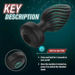 2Pcs Anal Plug Vibrator Training Kit - Jeweled Anal Toys And Remote Control 10 Frequency Modes Sex Toys Games Butt Plug Spiral Pattern, Prostate Massager Butt Plug For Men And Women
