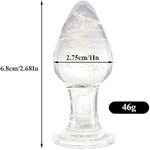 Small Anal Plug,Glass Butt Plug,Glow In The Dark Dildo,Anal Trainer Anal Expander Training Sex Toy