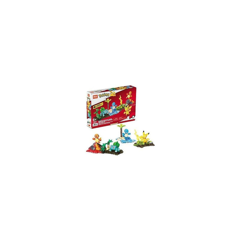 Pokémon Building Toys Set Kanto Region Team With 130 Pieces, 4 Poseable And