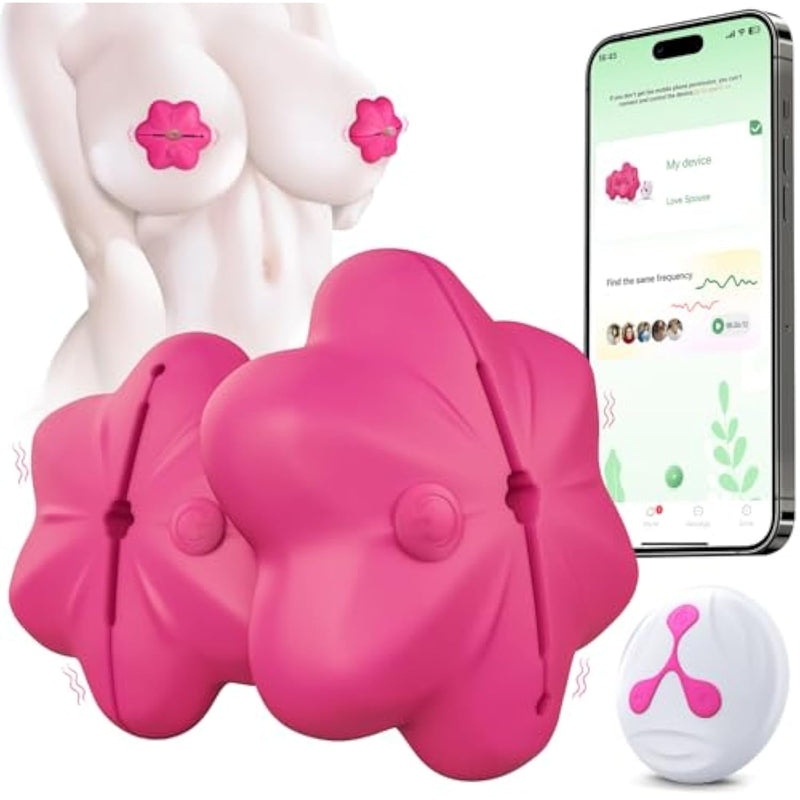 Nipple Toys Nipple Vibrator Womens Sex Toys, Bdsm Toys Vibrating Nipple Clamps With 10 Vibration Modes X 3 Adjustable Tightness, App Remote Control Adult Sex Toys Female Couples Sex Toy Sexual Device