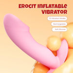 Inflatable Dildo Anal Vibrator For Men And Women – Wearable G-Spot And Prostate Massager Silicone Double-Ended Sex Toy Rechargeable Waterproof