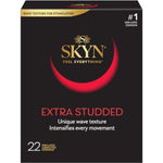 Extra Studded Non-Latex Ultra Thin Condoms 22 Count With Cocktail Club Flavored Condoms 10 Count