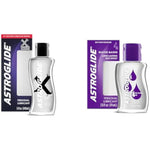 Astroglide Silicone Lube (5oz) and Liquid Personal Lubricant (2.5oz) Bundle, Long Lasting Waterproof and Water-Based Lubes, Condom Compatible