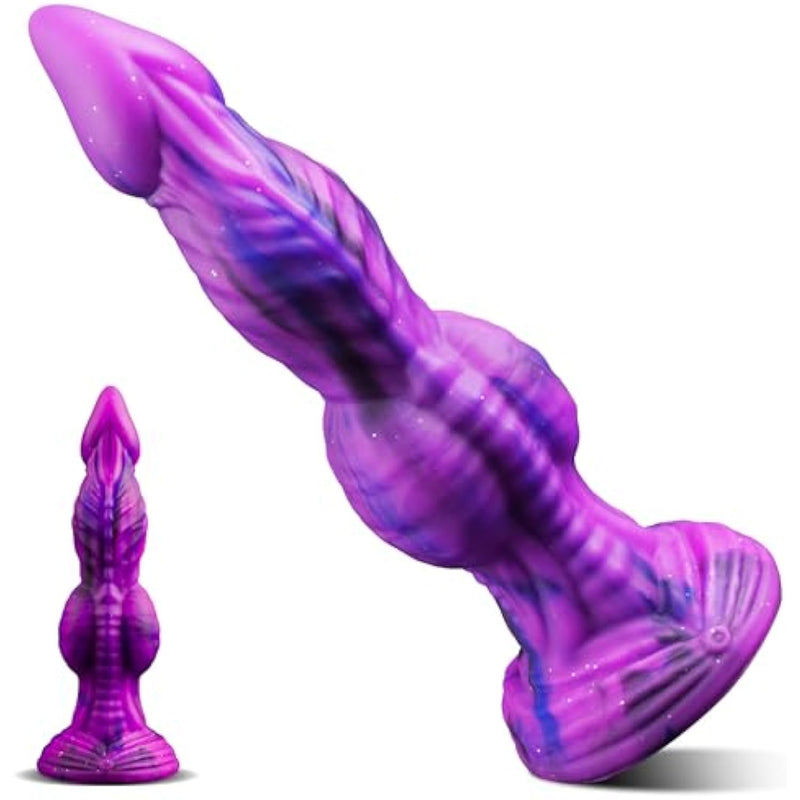 9.8" Fantasy Dragon Monster Knot Dildo, Thick Horse Knotted Alien Sex Toys With Suction Cup, Silicone Huge Anal Creature Animal Dildo For G-Spot, Adult Toy For Men Women Gay