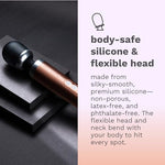 Rechargeable Vibrator Wand - Diecast Vibrating, Sex Toys (Rose)