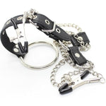Men'S Nipple Clamps Cock Cage Chastity Belt With Cock Rings Penis Ring Breast Clamp Stimulation Sex Toy For Couples