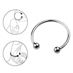 Stainless Steel Cock Ring For Men Glans Ring In 6 Sizes Open Pleasure Ring With 2 Beads For Penis Massage Increase Stimulation Bdsm Male Penis Ring Sex Toys (M)