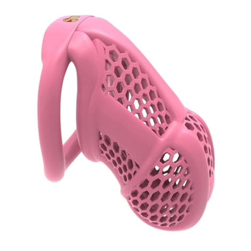 Pink Chastity Cage Sissy Small Chastity Devices Male Penis Cage For Men Flat Plastic Cock Cage Bdsm Cage A601 (Long,Flat Ring)
