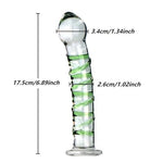 Crystal Glass Anal Dildo Anal Sex Toys for Couples, Realistic Dildo Anal Buttplug with Raised Spiral Texture, Anal Plug Prostate Massager for G-Spot & Anal Stimulator Adult Sex Toys for Women