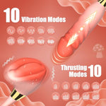 Thrusting Vibrator Dildo Adult Sex Toys - Powerful G Spot Vibrator Sex Toys With 10 Thrusting & 10 Vibrating Modes, Skin Friendly Nipple Anal Clitoral Stimulator For Female Women Couples Sex Toys