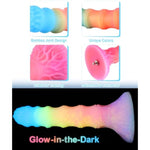 Sex Machine Attachments, Glow-In-The-Dark Silicone Series Dildos Attachments With Ezfunlok Connector