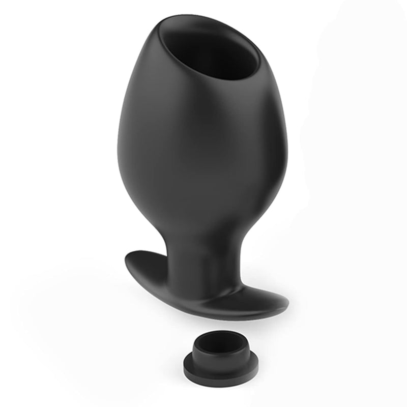 Outgoing Wearing Butt Plug Hollow Anal Plug With Plug Leakage Prevention Liquid Anal Plug Anal Dilator Vestibular Enema Cleaning Toys Adult Sex Toy(M)