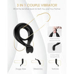 Vibrating Cock Ring Sex Toys For Men Couple, Flexible Silicone Penis Ring Vibrator With 9 Powerful Settings For Clitoris & Testicles Stimulation, Male Adult Sex Toys