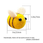 25Pcs Wool Felt Bumblebees for Room Decor and DIY Craft Accessories