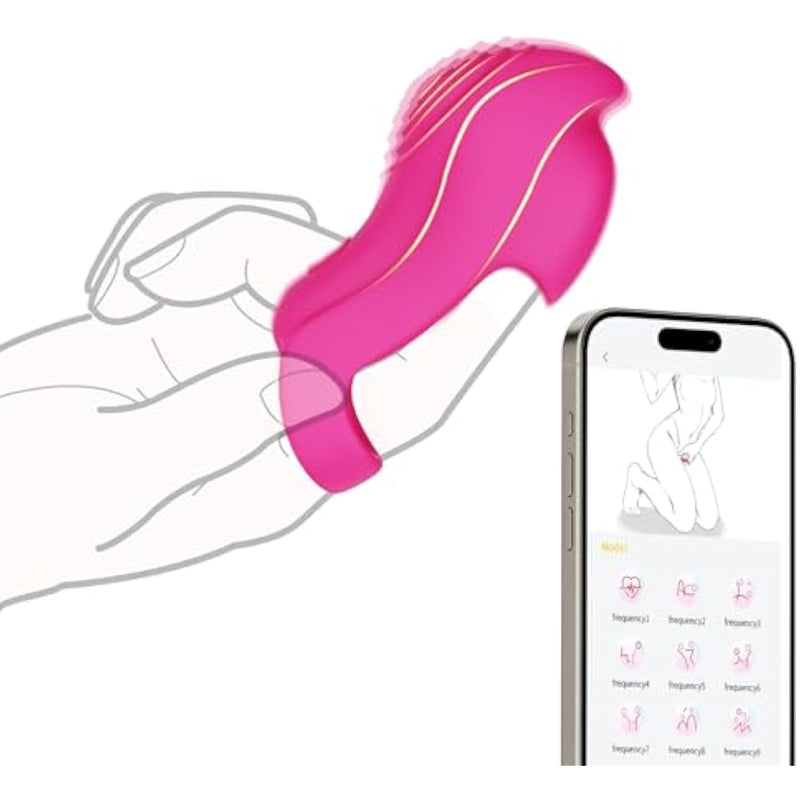 Adult Sex Toys - Finger Vibrator With 9 Vibration + 5 App Modes, Women Sex Toys Mini Vibrator For G-Spot, Clitoral, Anal, Nipple Stimulation, Quiet & Waterproof Adult Toys For Women Couples