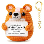 Handmade Corgi Gifts - Crochet Corgi Stuffed Animal With Inspirational Card, Corgis Gifts For Friends, Emotional Sister Brother Support Crochet Small Birthday Gift