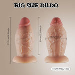 4" Diameter Thick Anal Dildo,8.3 Inch Realistic Huge Silicone Girthy Dildo No Balls With Strong Suction Cup For Hands Free Play,Big Fat Dildo Anal Plug Adults Sex Toy For Men And Women Gay