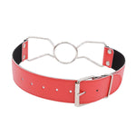 Pu Leather Mouth Gag With Metal Ring Mouth Gag Bondage Bdsm Gag Mouth Spreader For A Wide Open Mouth Gag