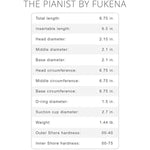 The Pianist By - Extra Thick Realistic Dual Density Silicone Dildo, 6.5 Inch Insertable, 2.15 Inch Max Width (Light Skin)