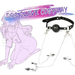 Bdsm Bondage Restraint Kit With Breathable Ball Gag, Nipple & Clit Clamps, Stainless Steel Anal Plug – Adjustable Pu Leather Chastity Harness For Sensory Play, Roleplay, And Submissive Training